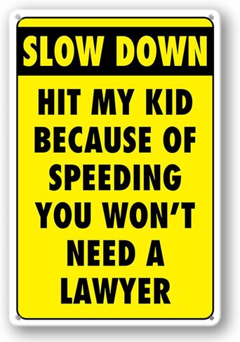 Slow Down Signs Children At Play Safety Signs For Street Caution Warning Kids Playing Safety Tin Sign Speed Limit Crossing Guard Stop Children Playing Yard Road Visual Signal Slow Down Hit My Kid in Saudi Arabia
