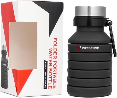collapsible Water Bottle | Safe and Eco-friendly Materials | Suitable for cold and warm water | Flexible Design perfect for camping and travel | 100% Food grade silicone in Saudi Arabia