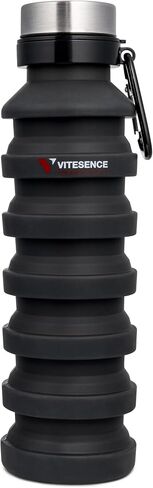 collapsible Water Bottle | Safe and Eco-friendly Materials | Suitable for cold and warm water | Flexible Design perfect for camping and travel | 100% Food grade silicone in Saudi Arabia