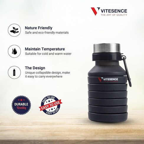 collapsible Water Bottle | Safe and Eco-friendly Materials | Suitable for cold and warm water | Flexible Design perfect for camping and travel | 100% Food grade silicone in Saudi Arabia