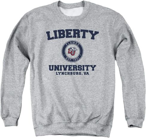 Liberty University Official Circle Logo Unisex Adult Crewneck Sweatshirt in Saudi Arabia