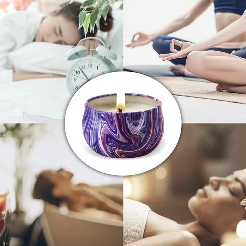 الشموع للمنزل المعطرة الروائح 6 حزمة شمعة للنساء شمع الصويا الطبيعي ستة شموع معطرة مختلفة لعيد الحب عيد ميلاد السفر الاستحمام اليوغا in Saudi Arabia