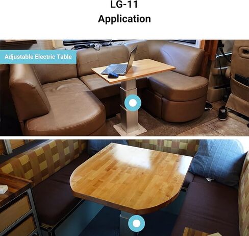 PROGRESSIVE AUTOMATIONS - Adjustable Electric Lifting Column System 230 lbs - 12.4" to 28.9" Height Range - 24 VDC Sit Stand 3 Stage Adjustable Column for Table - Set of 1, Black in Kuwait