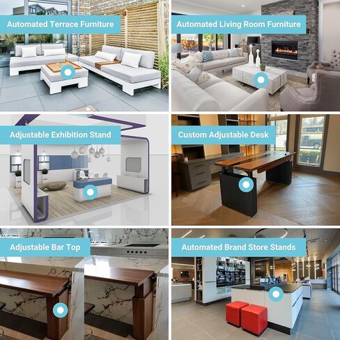 PROGRESSIVE AUTOMATIONS - Adjustable Electric Lifting Column System 230 lbs - 12.4" to 28.9" Height Range - 24 VDC Sit Stand 3 Stage Adjustable Column for Table - Set of 1, Black in Kuwait