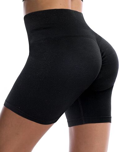 Roadbox Scrunch Butt Workout Shorts - Women 5" High Waisted Tummy Control Seamless Spandex Short Gym Biker Yoga in Saudi Arabia