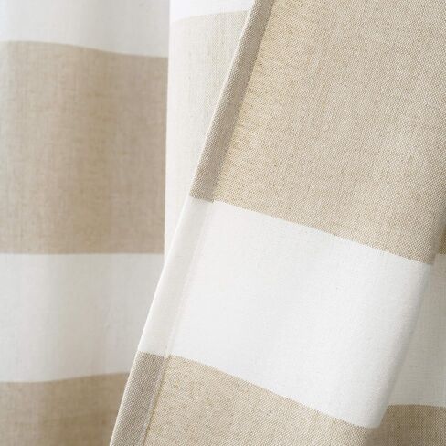 Lush Decor Gray Stripe Yarn-Dyed Cotton Window Curtain Set (84" x 40") in Saudi Arabia