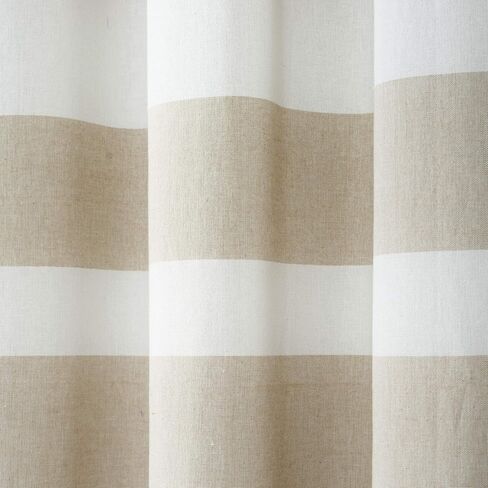 Lush Decor Gray Stripe Yarn-Dyed Cotton Window Curtain Set (84" x 40") in Saudi Arabia