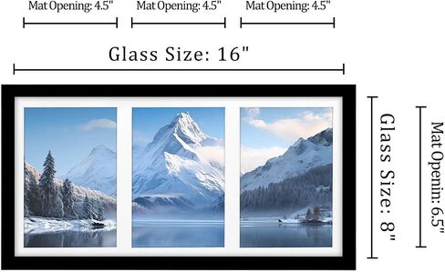 8x10 Picture Frames Black Display Double 4x6 Photos with 2 Openings Mat for Horizontal or Vertical in Saudi Arabia
