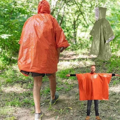 1 PCS Rain Ponchos For Adults, 48.8 x 39in Poncho Ponchos Adult for utdoor emergency preparedness,camping,hiking in Saudi Arabia