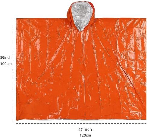 1 PCS Rain Ponchos For Adults, 48.8 x 39in Poncho Ponchos Adult for utdoor emergency preparedness,camping,hiking in Saudi Arabia
