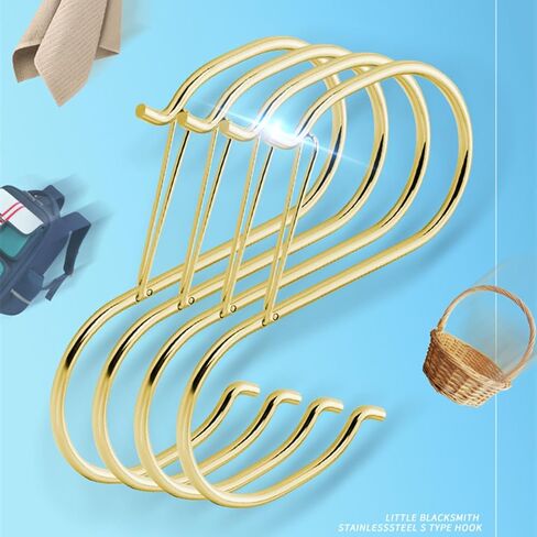 4.96inch Gold Large S Hooks for Hanging Heavy Duty - Perfect for Plants, Closets, and More! (4) in Saudi Arabia