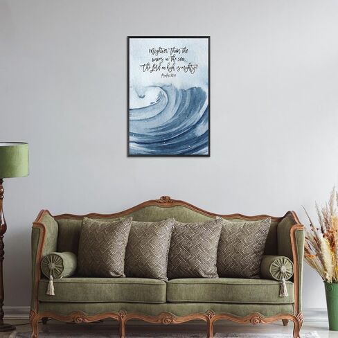 XUHZNXPW The Lord is my Shepherd Scripture Wall Art Psalm 23 Bible Verse Print Poster, Christian Art, Landscape Painting, Religious, Gallery Wall Set 12x16in Framed in Saudi Arabia