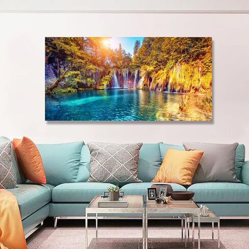 Floral Wall Art Canvas Prints Colorful Leaf Flower Pictures Bedroom Wall Decor Minimalist Plant Paintings for Living room Bathroom Office Home Kitchen Decorations 12x16inches Botanical Artwork Ready in Saudi Arabia