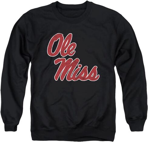 University of Mississippi Official Distressed Primary Unisex Adult Crewneck Sweatshirt in Saudi Arabia