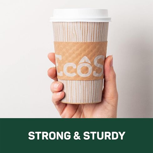 أكواب قهوة ورقية من الألياف المعاد تدويرها بنسبة 100% مع أغطية من ديكسي إيكو سمارت، 16 أونصة، 96 قطعة (عبوة من 6 قطع)، فناجين قهوة ورقية كبيرة للمشروبات الساخنة in Kuwait