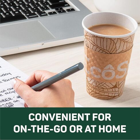 أكواب قهوة ورقية من الألياف المعاد تدويرها بنسبة 100% مع أغطية من ديكسي إيكو سمارت، 16 أونصة، 96 قطعة (عبوة من 6 قطع)، فناجين قهوة ورقية كبيرة للمشروبات الساخنة in Kuwait