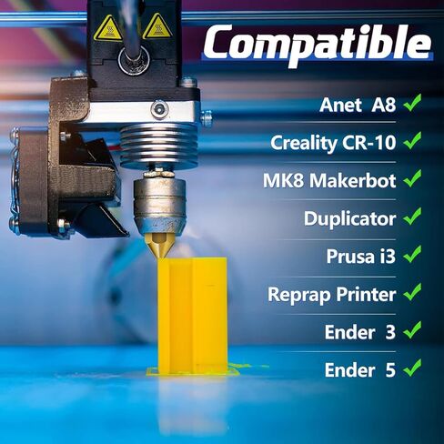 30 قطعة 0.4 مم MK8 فوهات، فوهة هوند نحاسية للطابعة ثلاثية الأبعاد متوافقة مع Makerbot، Creality Cr-10، Ender 3 in Kuwait