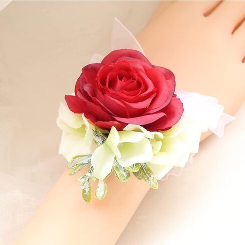 Aevanim1+6 Artificial Rose Corsages with Pin,Boutonniere for Men Wedding,Suitable for Wedding Ceremony,Anniversary,Formal Dinner and Wedding Party,Used to Decorate Suits. (blackish green). in Saudi Arabia