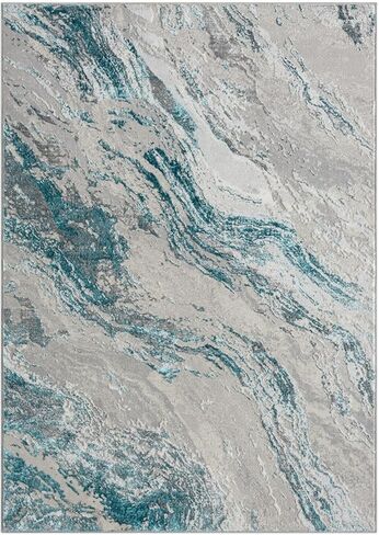 LUXE WEAVERS Modern Abstract Indoor Anthracite 5x7 Area Rug in Kuwait