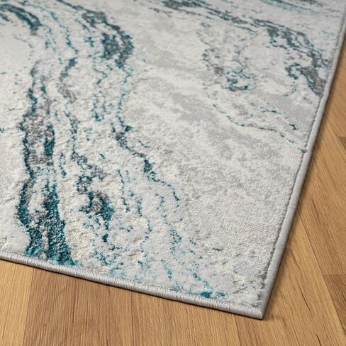 LUXE WEAVERS Modern Abstract Indoor Anthracite 5x7 Area Rug in Kuwait