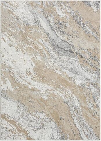 LUXE WEAVERS Modern Abstract Indoor Anthracite 5x7 Area Rug in Saudi Arabia