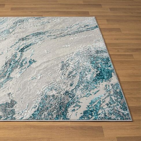 LUXE WEAVERS Modern Abstract Indoor Anthracite 5x7 Area Rug in Kuwait