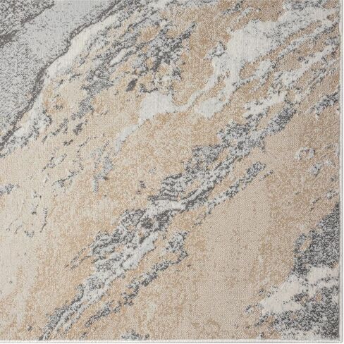LUXE WEAVERS Modern Abstract Indoor Anthracite 5x7 Area Rug in Saudi Arabia