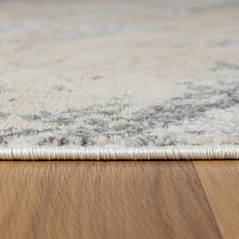LUXE WEAVERS Modern Abstract Indoor Anthracite 5x7 Area Rug in Saudi Arabia