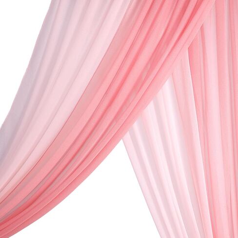 Wedding Decor Arch Flowers Kit(Pack of 5), 2pcs Artificial Arch Flower Swag, 2pcs Draping Fabrics with 1000pcs Bicolor Rose Petals for Wedding Ceremony Party Floral Arch Decorations(Pink) in Saudi Arabia
