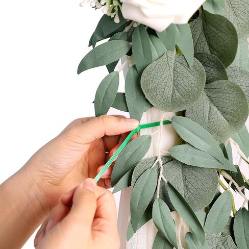 Wedding Decor Arch Flowers Kit(Pack of 5), 2pcs Artificial Arch Flower Swag, 2pcs Draping Fabrics with 1000pcs Bicolor Rose Petals for Wedding Ceremony Party Floral Arch Decorations(Pink) in Saudi Arabia