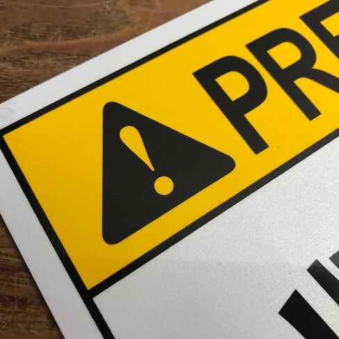 سترة أمان تجارية مطلوبة علامة PPE - Chaleco de Precaución Requerido علامة إسبانية، علامة أمان من الألومنيوم سريعة التركيب، عاكسة للضوء، مقاومة للأشعة فوق البنفسجية، مقاومة للماء، لافتات تحذير مقاس 14 بوصة × 10 بوصة in Saudi Arabia