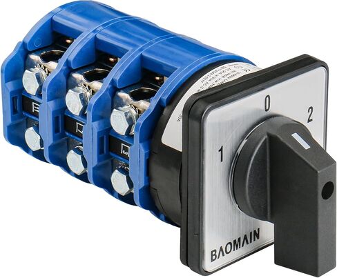 Baomain 160A Rotary Selector Cam Changeover Switch, SZW26-160/D303.3 AC 660V 3 Positions 3 Phase 12 Terminals Cam Switch in Saudi Arabia