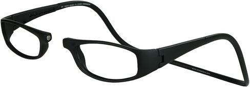 نظارات قراءة مغناطيسية من كليك، قارئات كمبيوتر، عدسات قابلة للاستبدال، أذرع قابلة للتعديل، يورو، (أسود، تكبير 1.25) in Kuwait