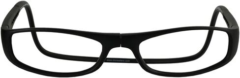 نظارات قراءة مغناطيسية من كليك، قارئات كمبيوتر، عدسات قابلة للاستبدال، أذرع قابلة للتعديل، يورو، (أسود، تكبير 1.25) in Kuwait