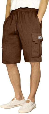 JMIERR Mens Cargo Sweat Shorts - Casual Drawstring Elastic Waist Cotton Athletic Workout Gym Jogger Shorts with 5 Pockets in Saudi Arabia