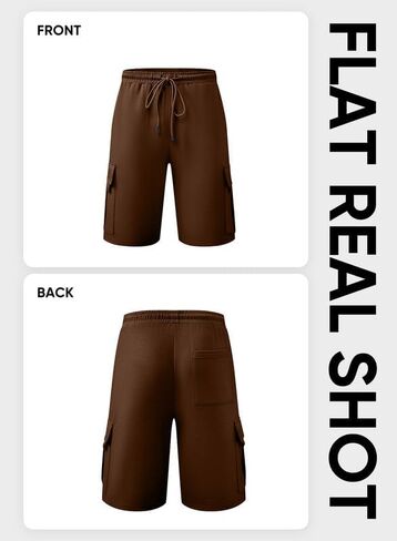 JMIERR Mens Cargo Sweat Shorts - Casual Drawstring Elastic Waist Cotton Athletic Workout Gym Jogger Shorts with 5 Pockets in Saudi Arabia