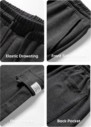 JMIERR Mens Cargo Sweat Shorts - Casual Drawstring Elastic Waist Cotton Athletic Workout Gym Jogger Shorts with 5 Pockets in Saudi Arabia