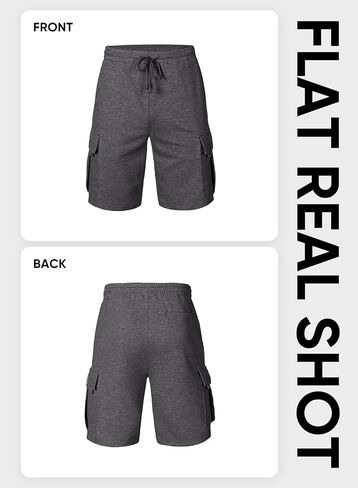 JMIERR Mens Cargo Sweat Shorts - Casual Drawstring Elastic Waist Cotton Athletic Workout Gym Jogger Shorts with 5 Pockets in Saudi Arabia