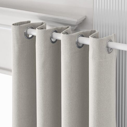 Sanceor Ivory Faux Linen Extra Long Curtain,11ft Length,Symphony of Elegance Thick Threads 2 Story Curtains for High Ceiling,Tall Windows, Great Living Room (1 Panel,52 x 132 Inch) in Saudi Arabia