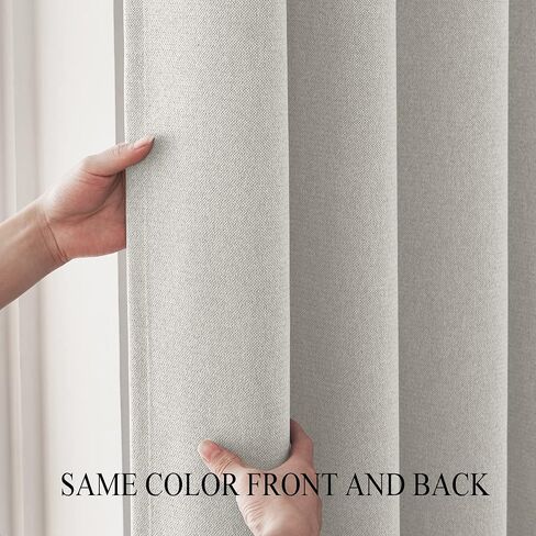 Sanceor Ivory Faux Linen Extra Long Curtain,11ft Length,Symphony of Elegance Thick Threads 2 Story Curtains for High Ceiling,Tall Windows, Great Living Room (1 Panel,52 x 132 Inch) in Saudi Arabia