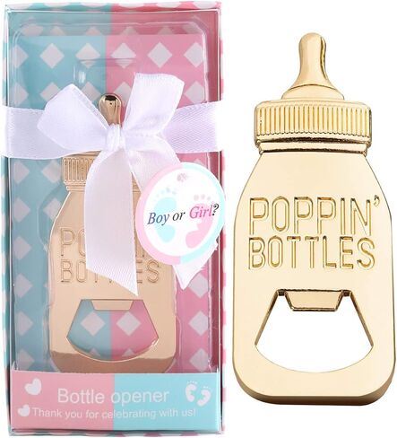 24 قطعة من فتَّاحات الزجاجات من بوبين لهدايا استحمام الطفل/الهدايا التذكارية، وديكورات حمام الطفل، وأعياد الميلاد، والزفاف، وهدايا الحفلات المحايدة، ومستلزمات الديكور والتذكارات (24، أبيض) in Kuwait