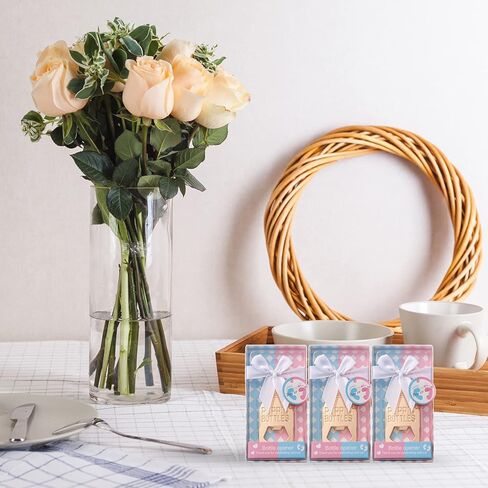 24 قطعة من فتَّاحات الزجاجات من بوبين لهدايا استحمام الطفل/الهدايا التذكارية، وديكورات حمام الطفل، وأعياد الميلاد، والزفاف، وهدايا الحفلات المحايدة، ومستلزمات الديكور والتذكارات (24، أبيض) in Kuwait