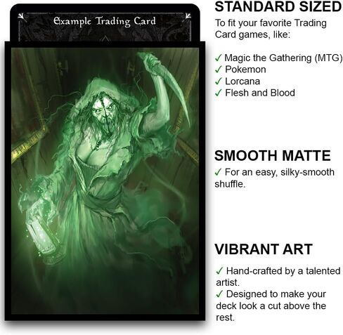 Fantasy North - Lady Donahue - Murderous Apparition – 100 Smooth Matte TCG Trading Card Sleeves - Fits Magic MTG Commander Pokemon and Other Card Games - Playing Card Sleeves in Saudi Arabia
