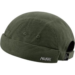 Brimless Docker Hat Casual 5 Panel Skullcap Retro Sailor Beanie Caps Rolled Cuff Harbour Cap Worker Hats