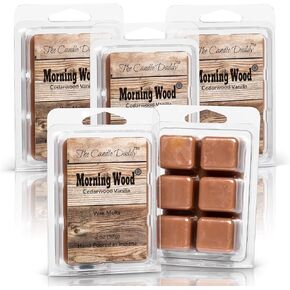 Morning Wood- Cedarwood Vanilla- Maximum Scent Wax Cubes/Melts- 5 Packs -10 Ounces Total- 30 Cubes