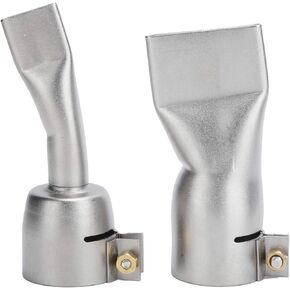 2Pcs Welding Gun Flat Nozzle, 20mm Small+40mm Large Tip for Welder Tool Stainless Steel Hot Air Heat Gun