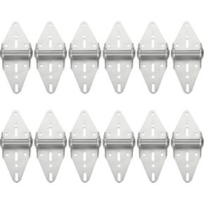 12 Pcs Garage Door Hinges with Galvanized Finish, 2.7" × 7" Heavy Duty Garage Door Hinges #1 for Garage Door Replacement