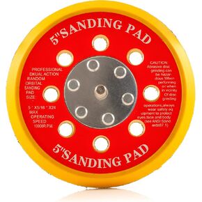 Glass Polish 12702 Dual Action Backing pad, Thread 5/16''-24, Extraction Vents 8, Size 5 inch