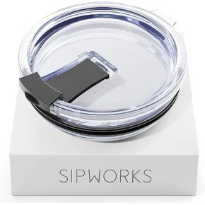 Sip Tumbler Lid - Replacement Lids for Tumbler - Shatterproof, Splashproof, Leak-Resistant for 20 oz Tumbler - Portable Travel Lids for Tumblers with Drinking Hole for Straw & Sipping