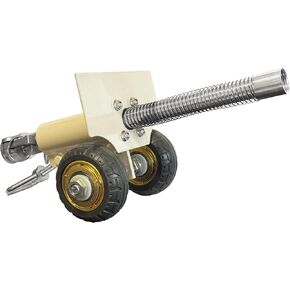 Stainless Steel Mini Cannon Model with Recoil Mechanism - Perfect for Outdoor Games and Collectors’ Gift (green)